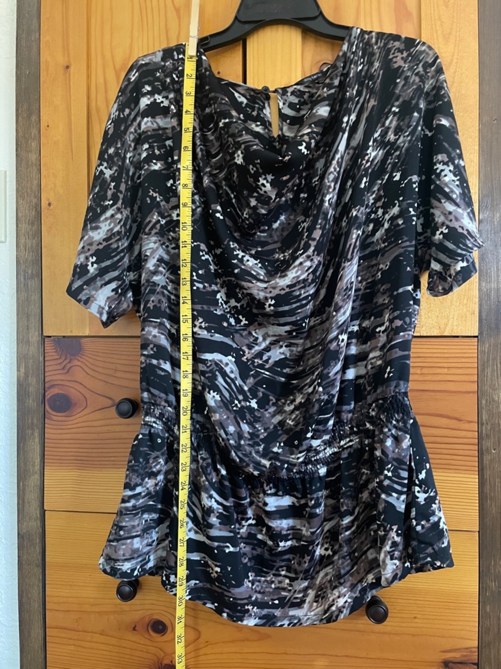 Daisy Fuentes gathered waist tunic top size xl